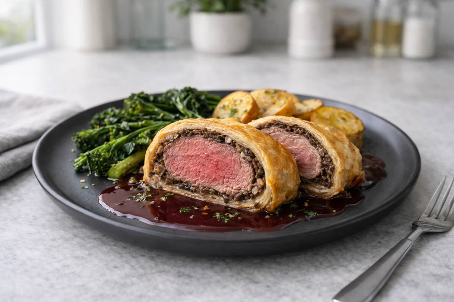 Beef Wellington med grønnsaker