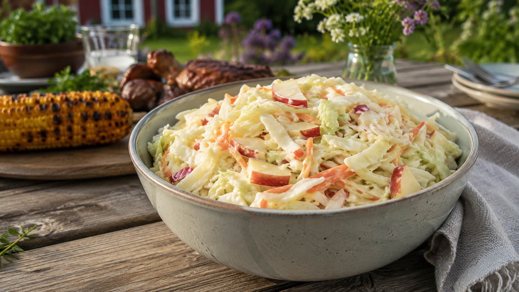 Coleslaw med eple og kål