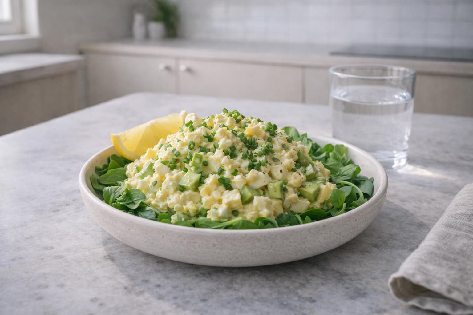 Eggesalat med avokado og sitron