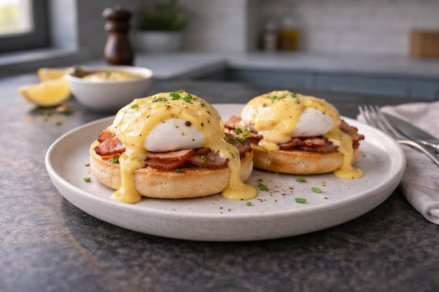 Eggs Benedict med hollandaise