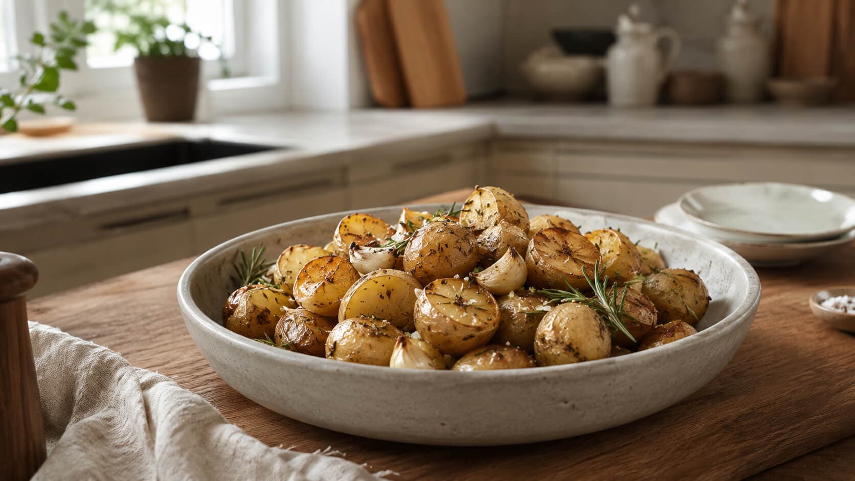 Ovnsbakte småpoteter med rosmarin