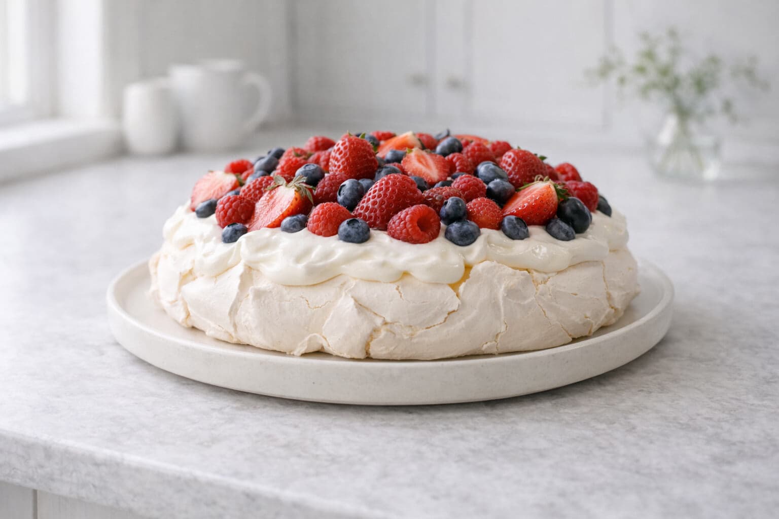 Pavlova med bær