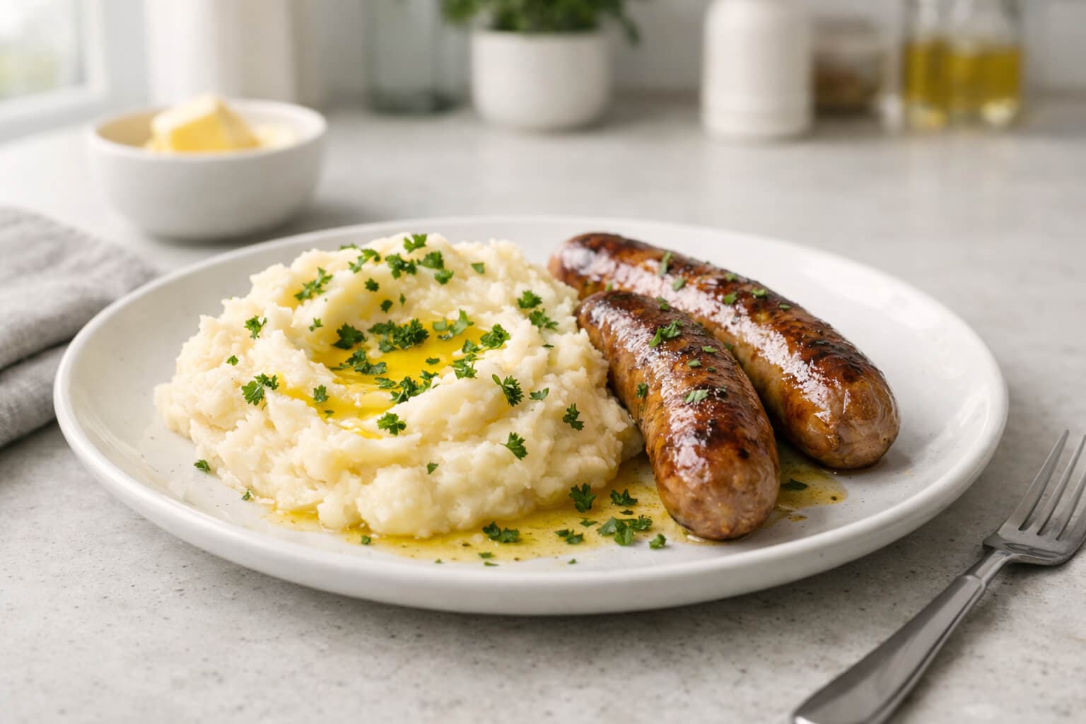 Pølser med potetmos