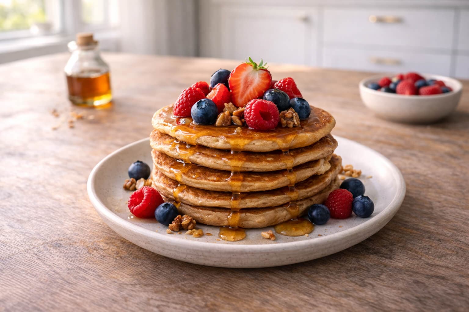 Proteinpannekaker med banan og havre