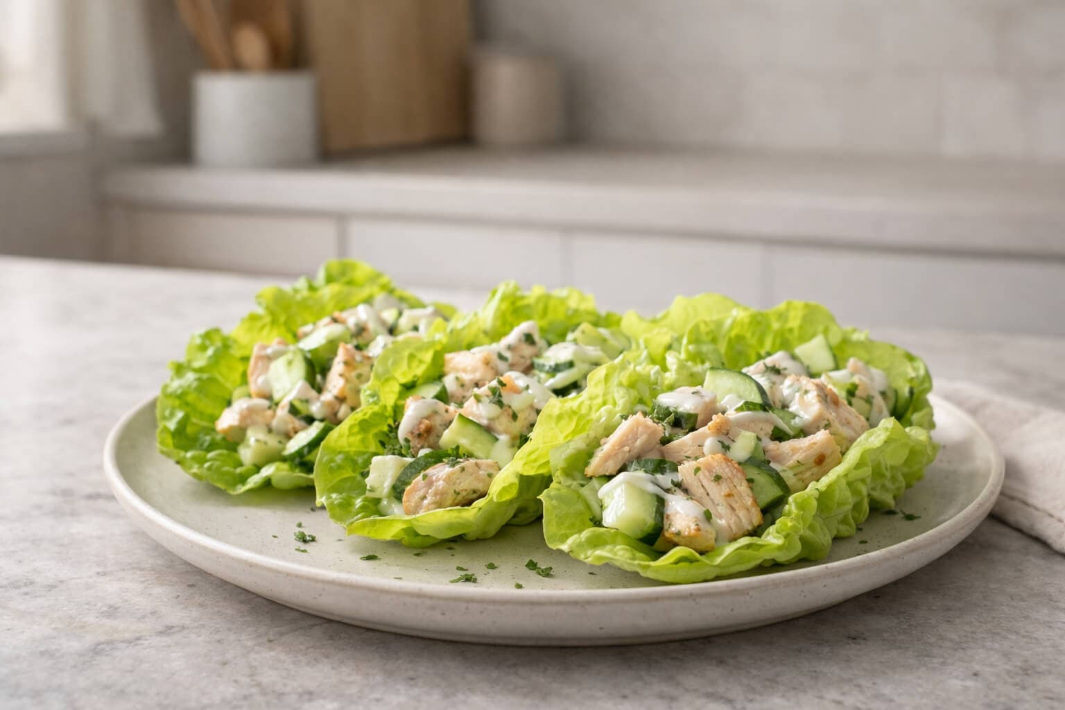 Salatwraps med kylling og dressing