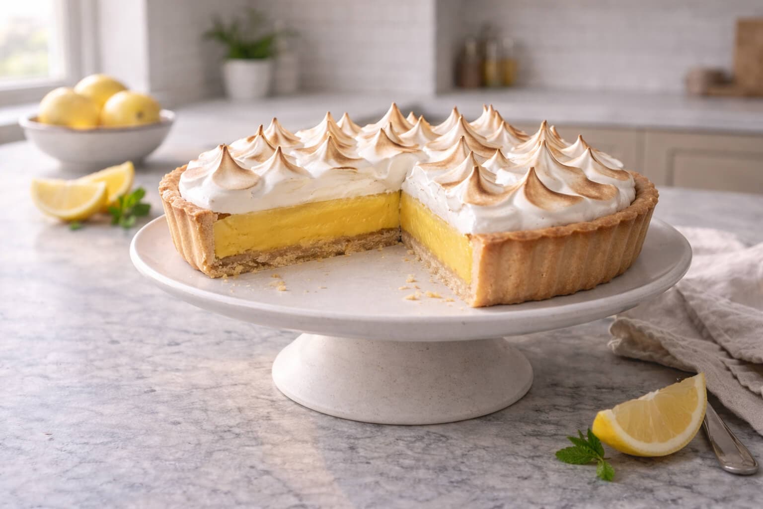 Sitronterte med marengs